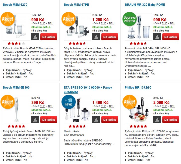Controle: imagens de produto no tamanho original, com descrição em texto